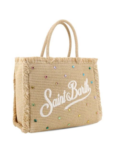 MC2 Saint Barth crystal-embellished frayed tote bag - Neutrals - zdjęcie produktu nr 2