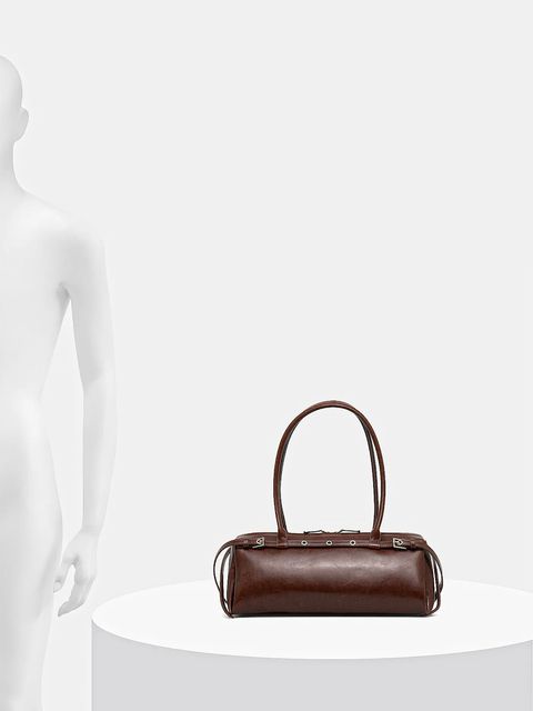 Answear.LAB torebka skórzana kolor brązowy