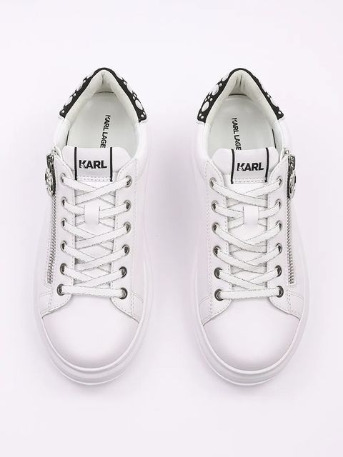 Karl Lagerfeld sneakersy skórzane KAPRI kolor biały KL62527F