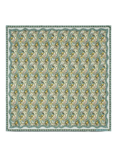 Tory Burch Dream paisley-pattern square scarf - Green