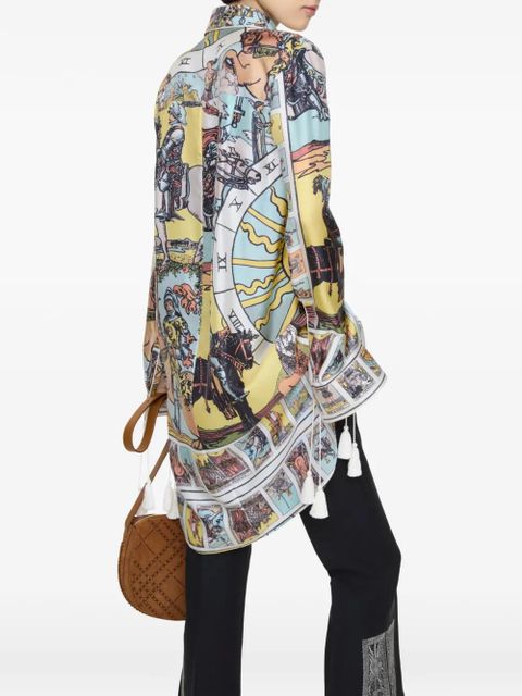 Burberry Tarot silk shirt - Blue - zdjęcie produktu nr 2