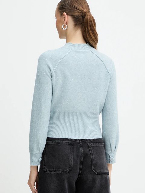 Marella sweter z domieszką wełny Emme by Marella damski kolor niebieski 2525366022200