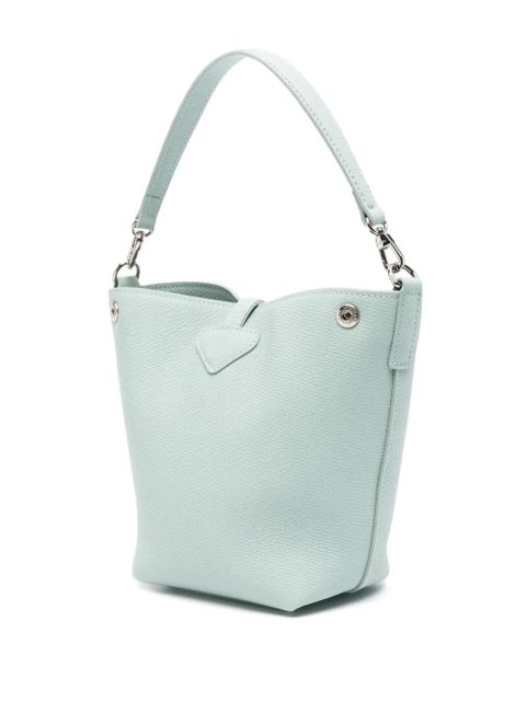 Longchamp Le Roseau XS leather bucket bag - Blue