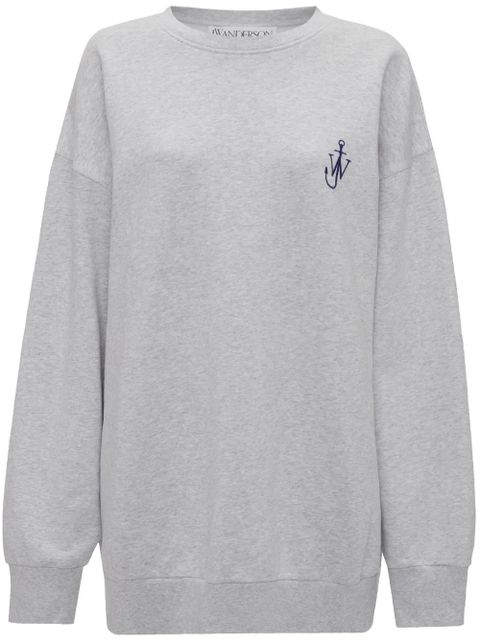 JW Anderson graphic-print organic cotton sweatshirt - Grey - zdjęcie produktu nr 1