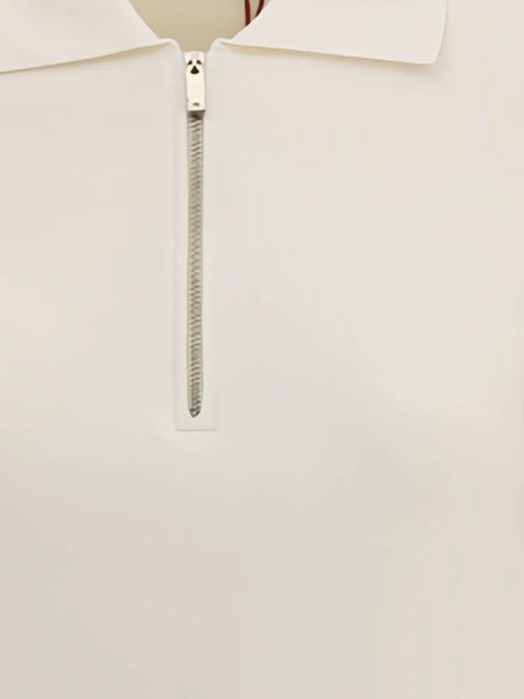 Max Mara Teti zip ribbed polo top - Neutrals