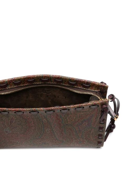 ETRO paisley-jacquard clutch bag - Brown