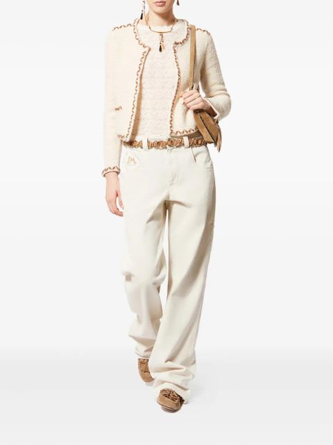 MARANT ÉTOILE Rochelle trim-detail cardigan - Neutrals - zdjęcie produktu nr 2