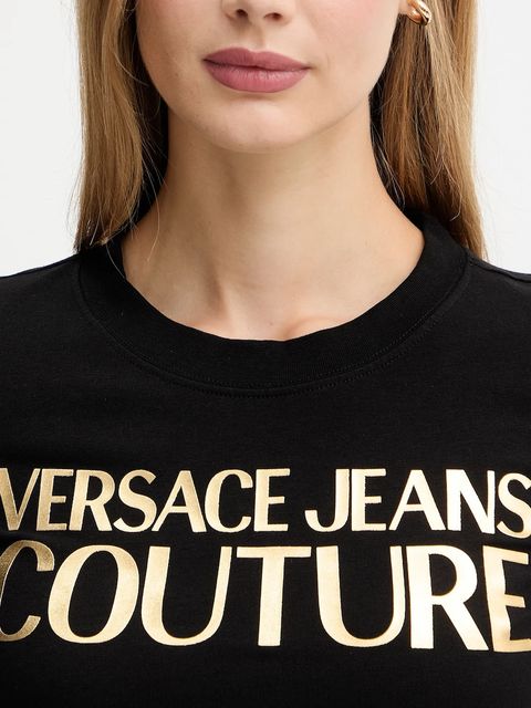 Versace Jeans Couture t-shirt damski kolor czarny 79HAHT02 CJ03T