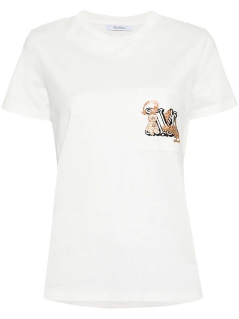 Max Mara graphic-print cotton T-shirt - White - zdjęcie produktu nr 1