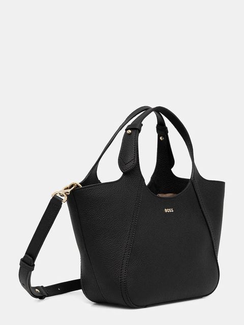 BOSS torebka zamszowa kolor czarny 50552118 - zdjęcie produktu nr 2