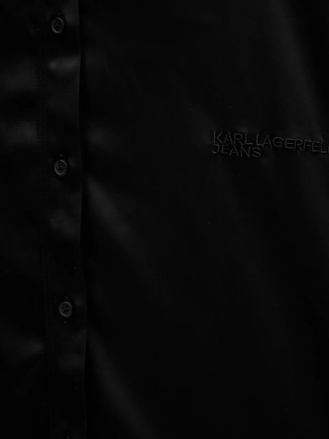 Karl Lagerfeld Jeans koszula damska kolor czarny relaxed z kołnierzykiem klasycznym B1W11038