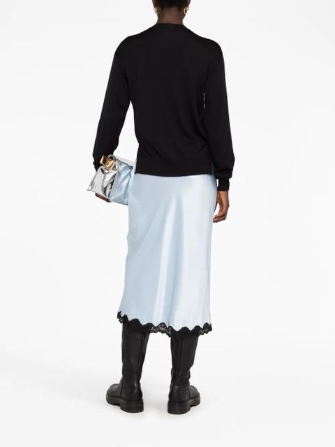 Jil Sander ribbed crew neck jumper - Black