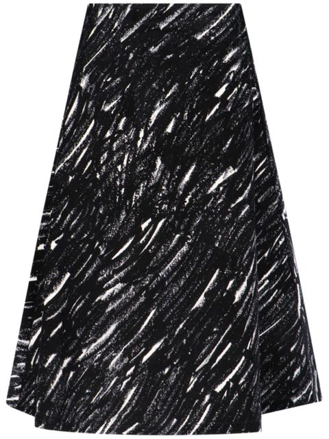 Marni A-line midi skirt - Black