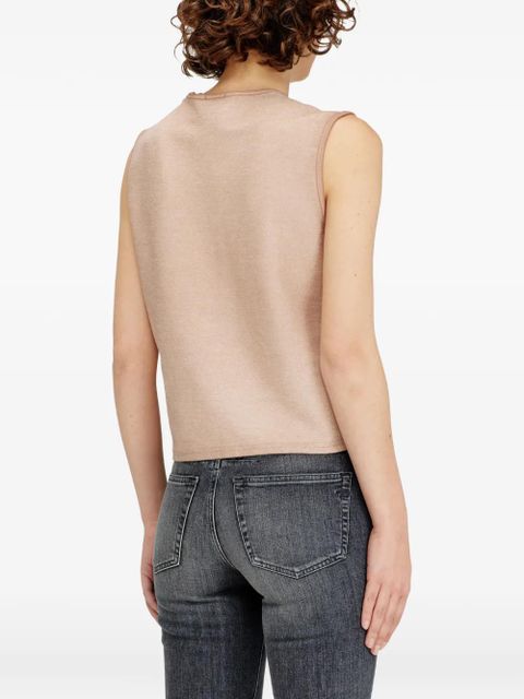 Diesel T-Yasy distressed-detail vest - Neutrals