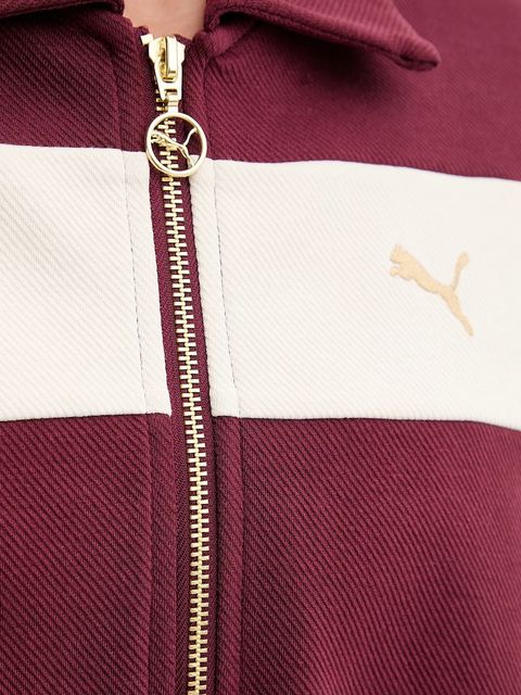 Puma bluza damska kolor bordowy gładka 632137