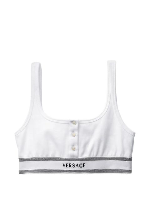 Versace ribbed cotton-jersey bralette - White - zdjęcie produktu nr 1