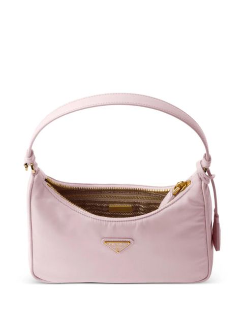 Prada mini Re-Edition 2005 triangle-logo tote bag - Pink
