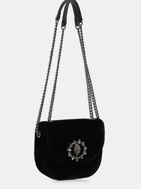 Kurt Geiger London torebka welurowa Chelsea kolor czarny 5365200789 - zdjęcie produktu nr 2