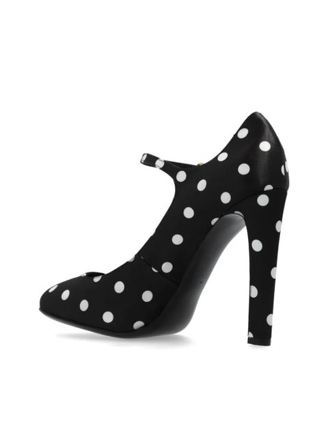 Dolce & Gabbana 105mm polka-dot print Mary Jane pumps - Black