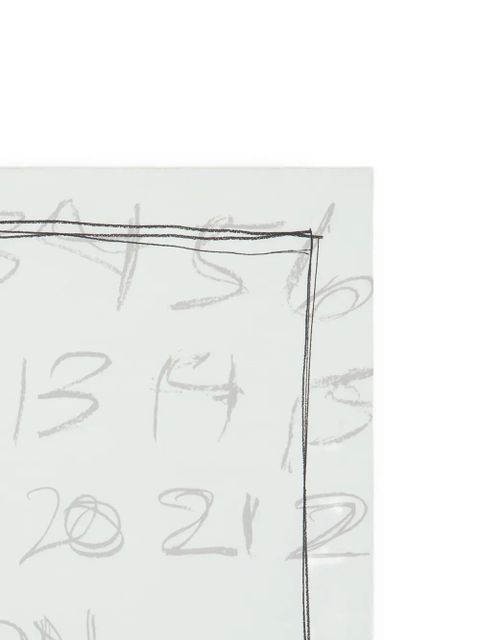 Maison Margiela Number Print Silk Scarf - White - zdjęcie produktu nr 2