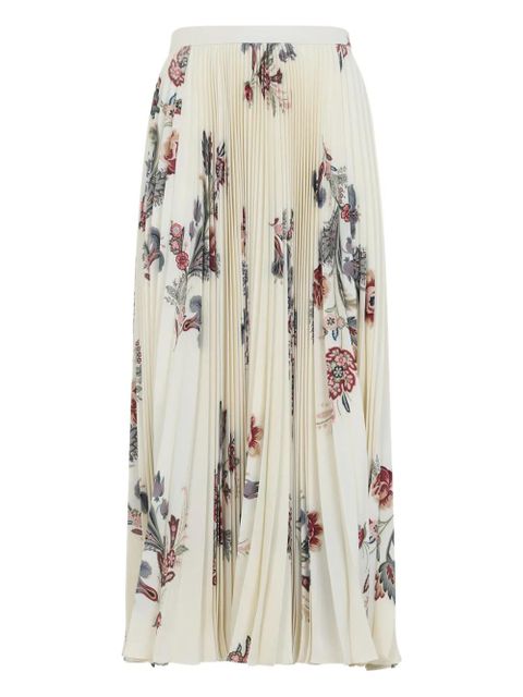 ETRO pleated floral-print skirt - Neutrals - zdjęcie produktu nr 1