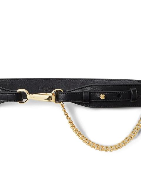 Lauren Ralph Lauren pasek skórzany damski kolor czarny 412P03413 - zdjęcie produktu nr 2