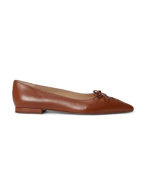 Lauren Ralph Lauren baleriny skórzane Londyn Lace Up - zdjęcie produktu nr 2
