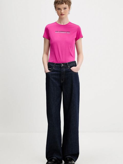 Karl Lagerfeld Jeans t-shirt bawełniany - zdjęcie produktu nr 1
