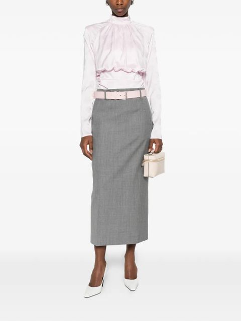 Moschino belt-detail pencil skirt - Grey - zdjęcie produktu nr 2