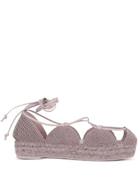 LOEWE lace-up flat espadrilles - Purple - zdjęcie produktu nr 1