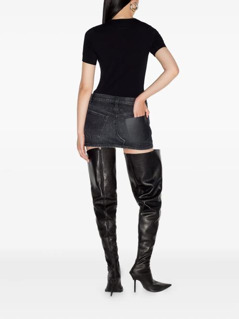 Jean Paul Gaultier pocket denim mini skirt - Black - zdjęcie produktu nr 2