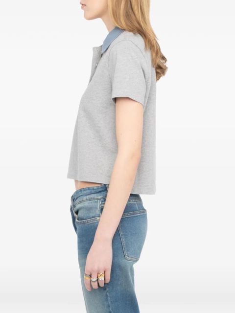 Zadig&Voltaire wings detail polo top - Grey