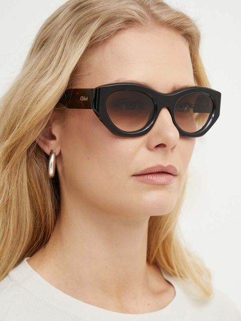 Chloé okulary przeciwsłoneczne damskie kolor brązowy CH0220S - zdjęcie produktu nr 1