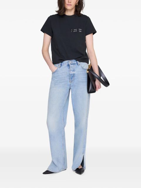 ANINE BING Shelley graphic T-shirt - Black - zdjęcie produktu nr 2