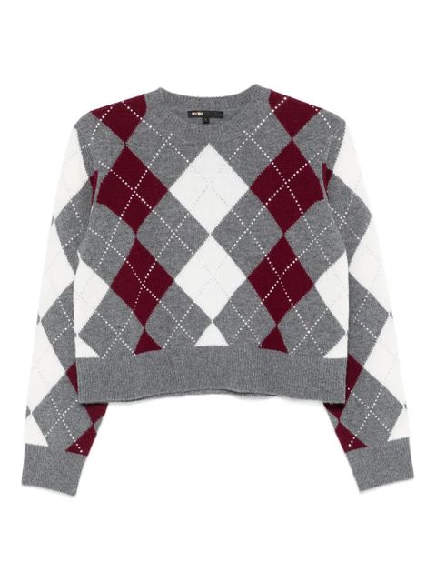 Maje argyle-print sweater - Grey - zdjęcie produktu nr 1