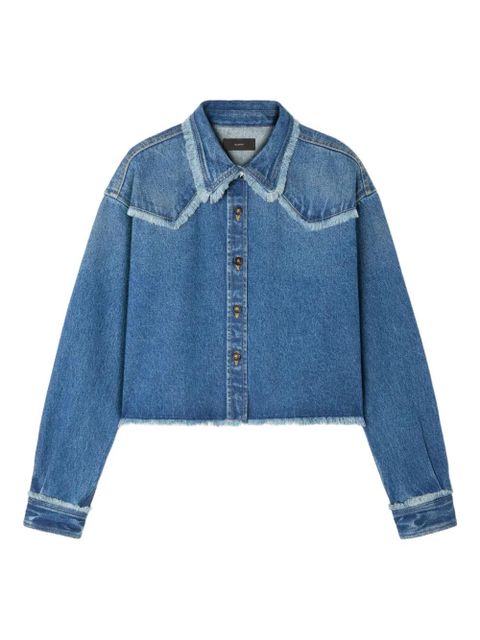 Alanui Pacific Roads frayed-hem denim shirt - Blue - zdjęcie produktu nr 1