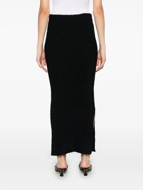 Acne Studios ribbed-knit midi skirt - Black