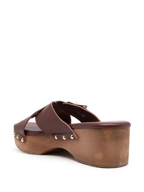 Ancient Greek Sandals Marilisa stud-detail clogs - Brown