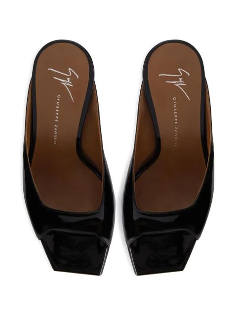 Giuseppe Zanotti 105mm leather heeled sandals - Black - zdjęcie produktu nr 2