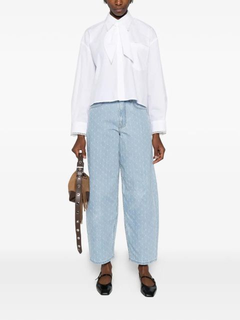 Maje printed cotton wide-leg jeans - Blue - zdjęcie produktu nr 2