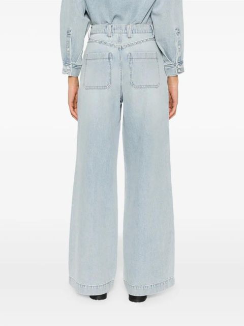 SANDRO rhinestone-embellished jeans - Blue