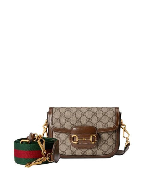 Gucci horsebit pattern shoulder bag - Neutrals