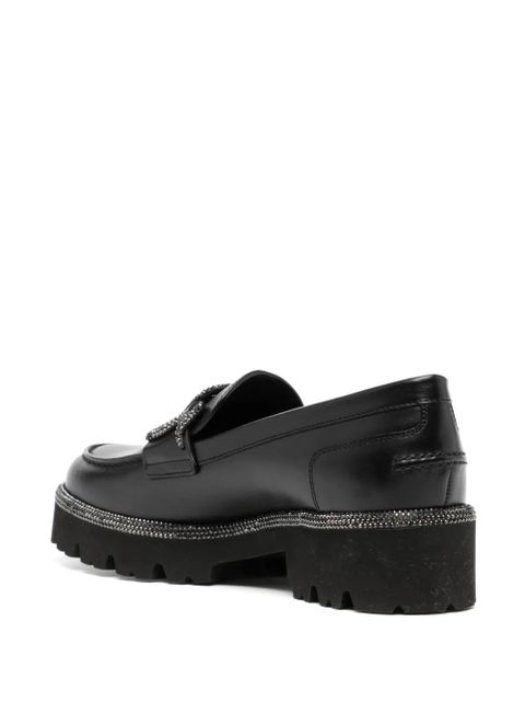 René Caovilla Morgana leather oxfords - Black