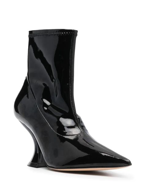 Casadei Elodie 80mm leather ankle boots - Black