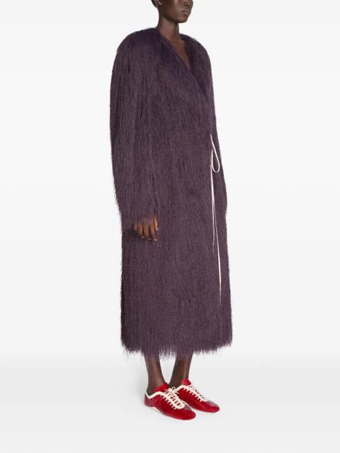 DRIES VAN NOTEN fringed coat - Purple