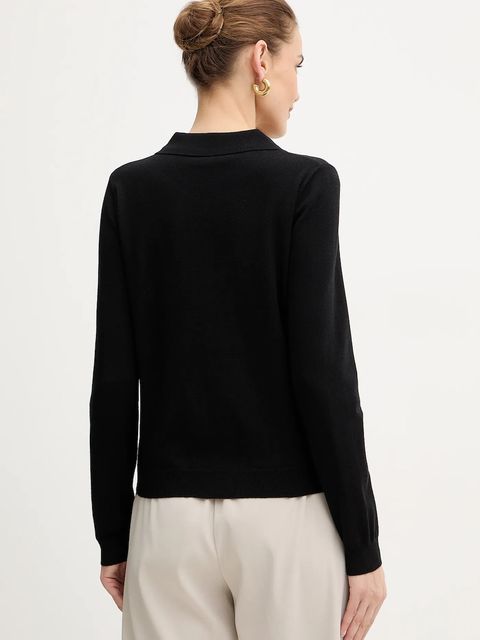 Morgan sweter damski kolor czarny lekki MPOLI