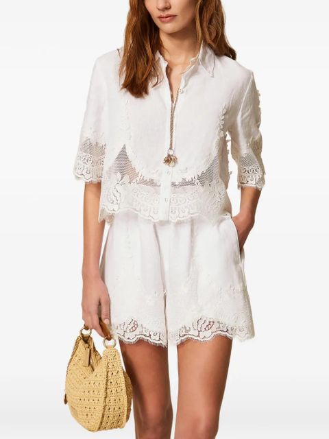 TWINSET embroidered shorts - White - zdjęcie produktu nr 2