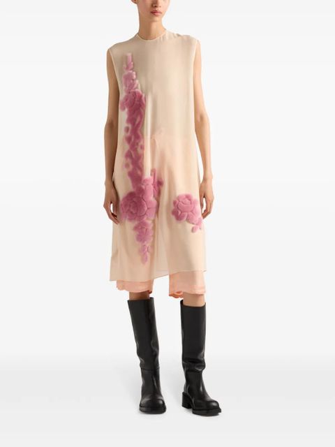 Prada Georgette midi dress - Neutrals - zdjęcie produktu nr 2