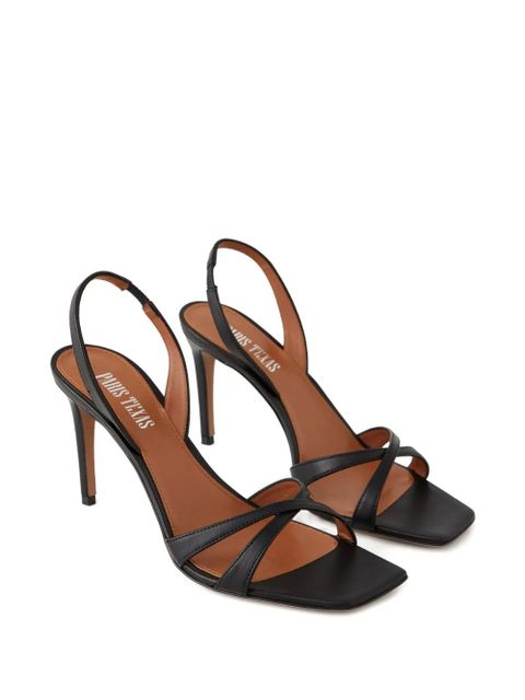 Paris Texas 85mm square-toe heeled sandals - Black