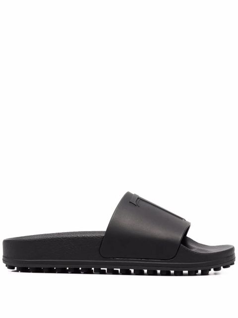Tod's logo-embossed slides - Black - zdjęcie produktu nr 1